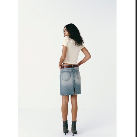 ZARA DENIM SKIRT TRF - Picture 6 of 7
